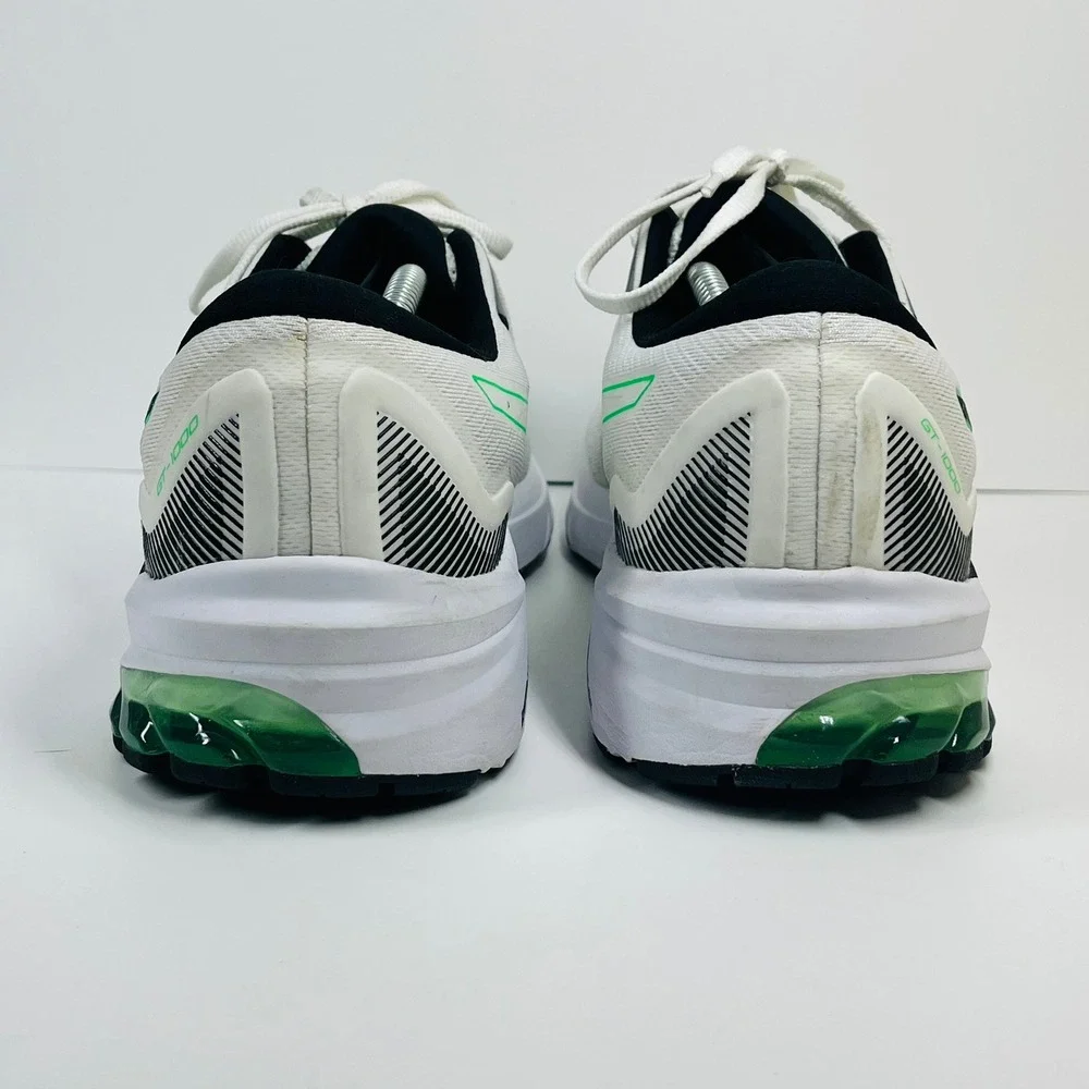 Asics GT-1000 Running Shoes Mens Size 12 White Green Black 1011B354 Sneakers